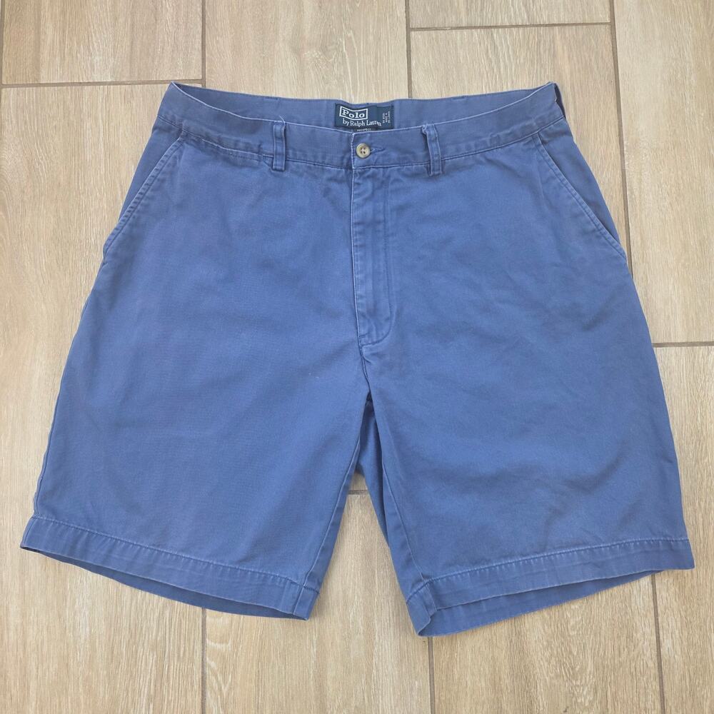 Polo Ralph Lauren Prospect Shorts Mens 35 Blue Cotton Chino Preppy Classic Fit